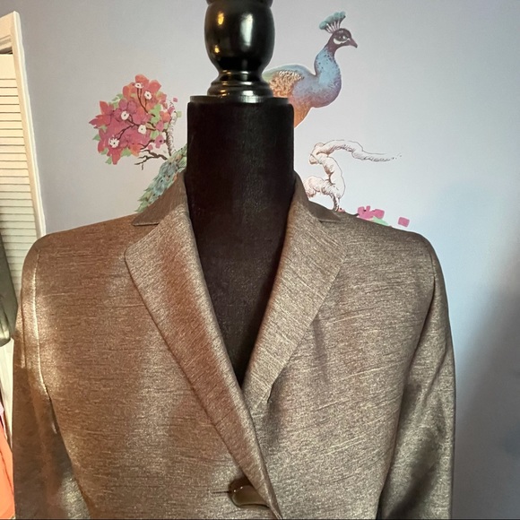 Kasper size 4.  Brown with gold hints of color pant suit * business suit - Picture 5 of 14